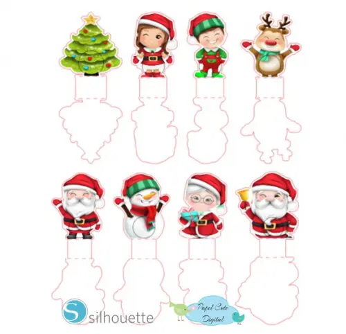 Arquivo de Corte Porta Bombons Natal Silhouette Studio