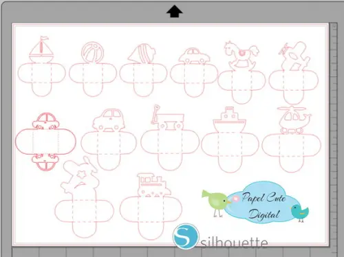 Arquivo Forminhas Brinquedos em Studio Silhouette
