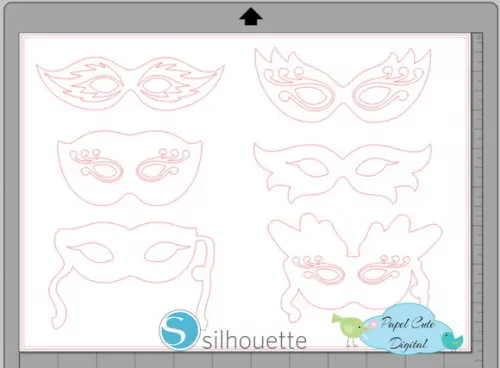 Arquivos de Corte Máscaras em Studio Silhouette