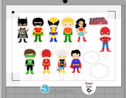 Arquivos de Corte Vingadores 3d em Studio Silhouette
