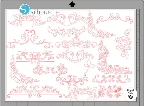 Recorte Arabescos em Studio Silhouette