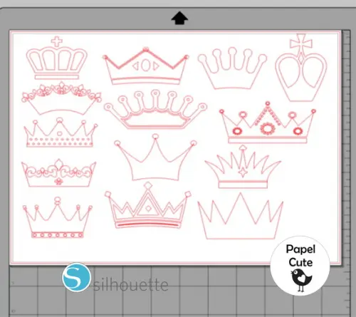 Recorte Coroas Princesas em Studio Silhouette