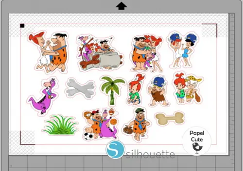 Recorte Flinstones em Studio Silhouette