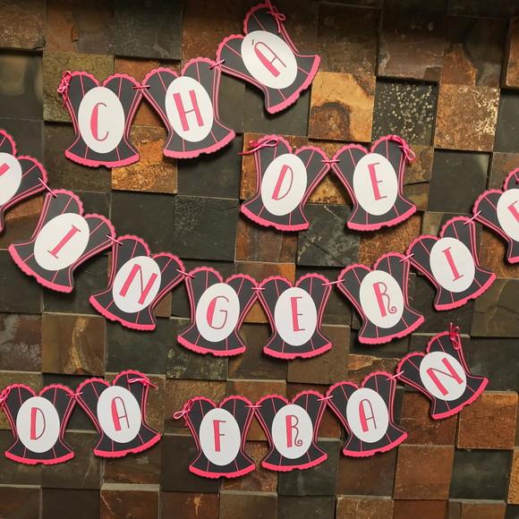 10 Letras Bandeirinha Chá de Lingerie