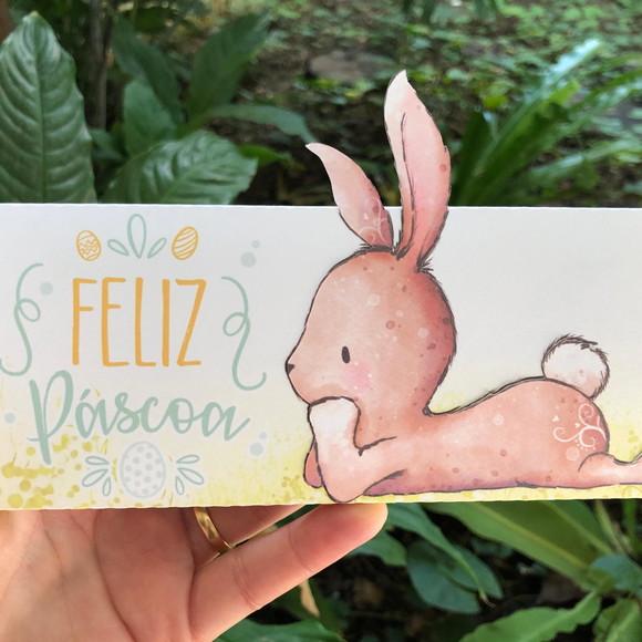 10 Lembrancinha de Páscoa- Capa para Barra de Chocolate