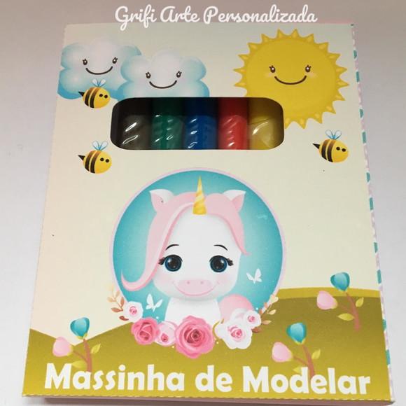 10 Und de Caixa para Massinha (6 Unidades 60g) Unicórnio
