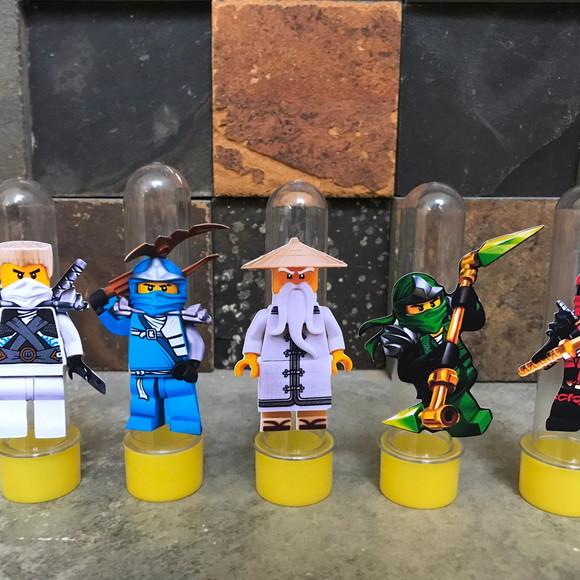 10 Unidades Aplique para Tubete Ninjago