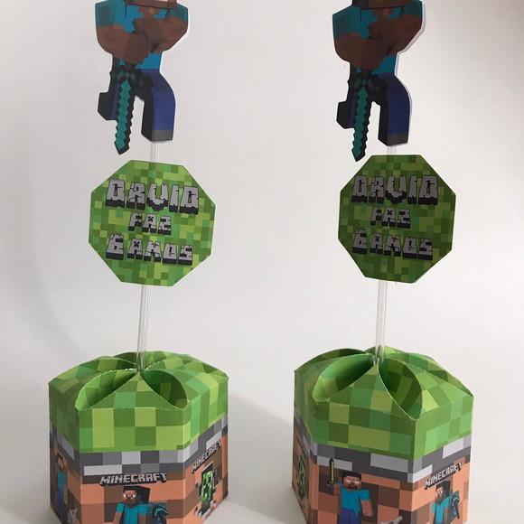 10 Unidades Centro de Mesa Minecraft