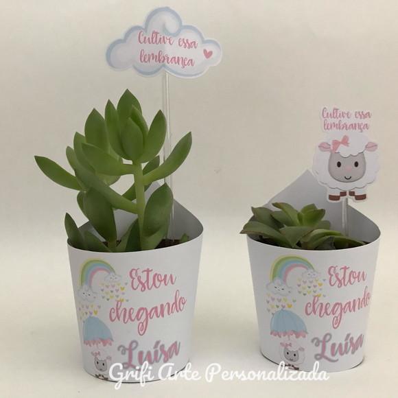 10 Unidades Rótulo Mini Suculenta Chuva de Amor