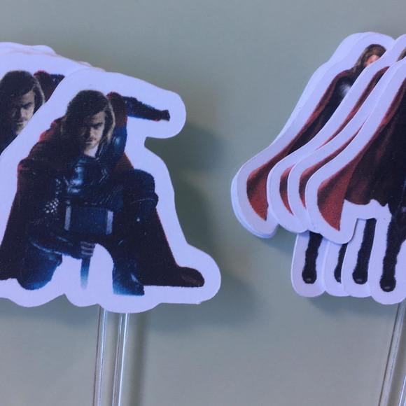 100 Unidades Apliques para Topper Vingadores - Super Heróis