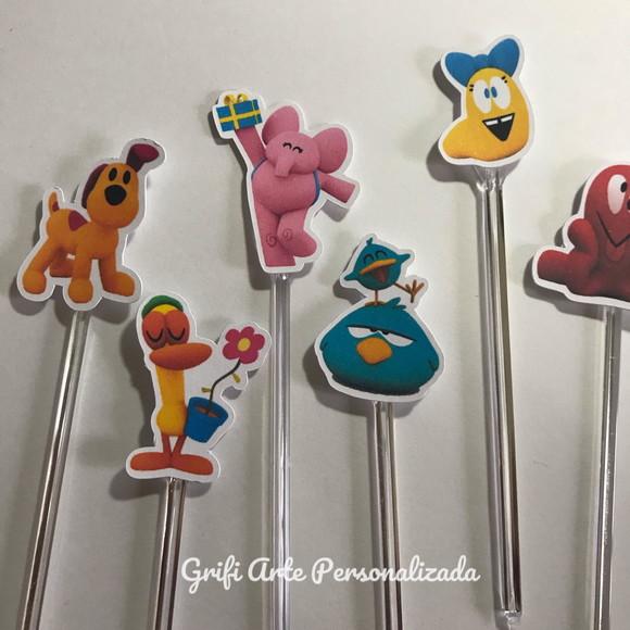 100 Unidades Apliques para Toppers Pocoyo