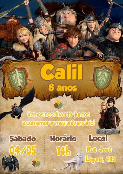Convite Digital Como Treinar Seu Dragão
