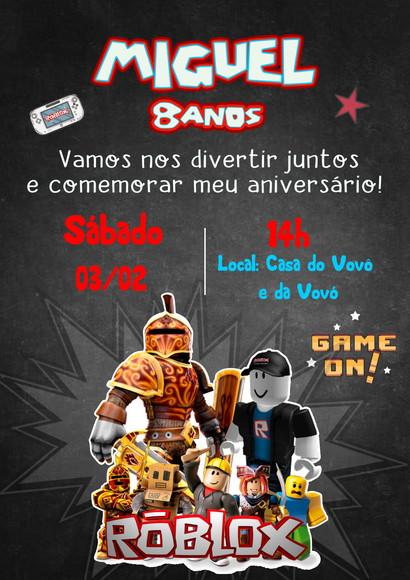 Convite Digital Roblox
