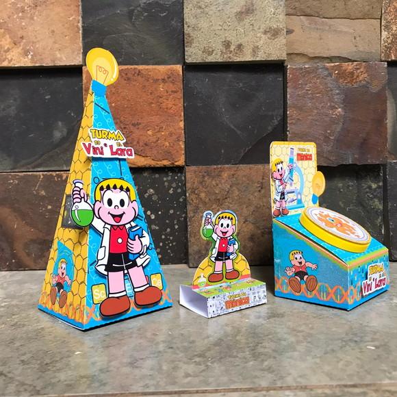 Kit 3 Caixas Turma da Mônica Franjinha