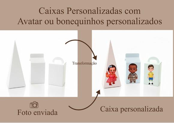 Kit Caixas Personalizadas com Foto, Avatar, Bonecos