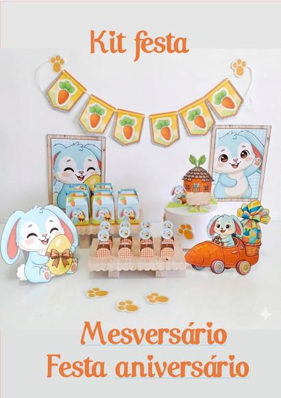 Kit Festa Páscoa | Mesversário Pascoa | Coelhinho