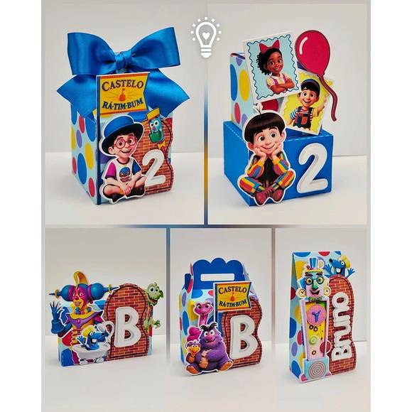 Kit Festa Personalizado Castelo Ratinbum Ra Tin Bum 46 Itens