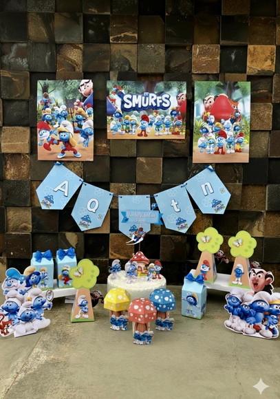 Kit Festa Smurfs Menino