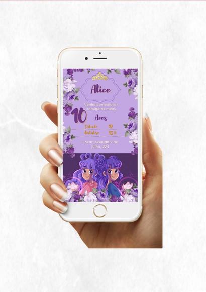 o Diário de Uma Princesa Desastrada Convite Digital