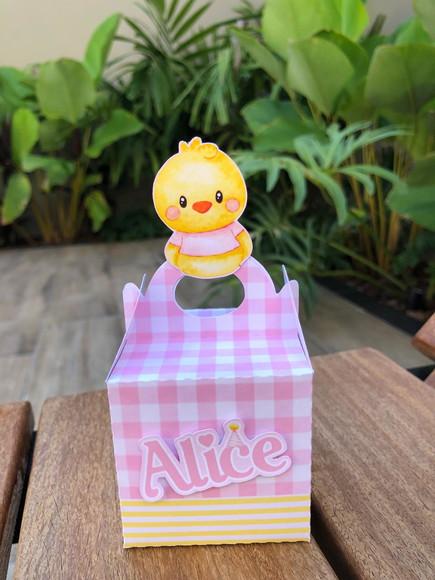 Personalizado Pintinho Amarelinho Menina Rosa