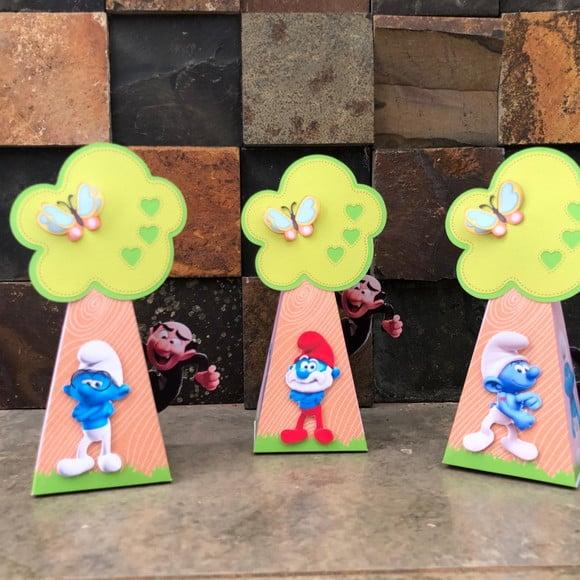 Personalizado Smurfs | Lembrancinha | Caixa | Menina