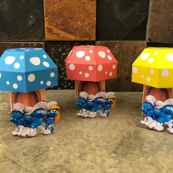 Personalizado Smurfs | Lembrancinha | Caixa | Menina