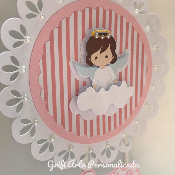 Topo de Bolo Batizado Menina