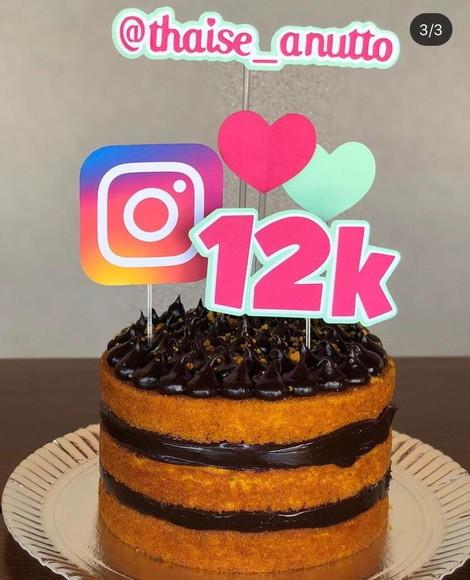 Topo de Bolo Instagram