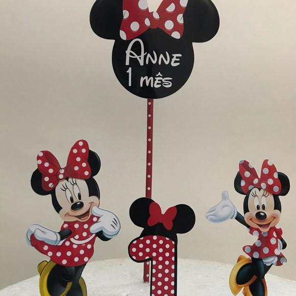 Topo de Bolo Minnie