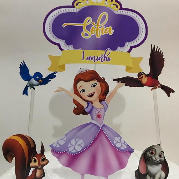 Topo de Bolo Princesa Sofia