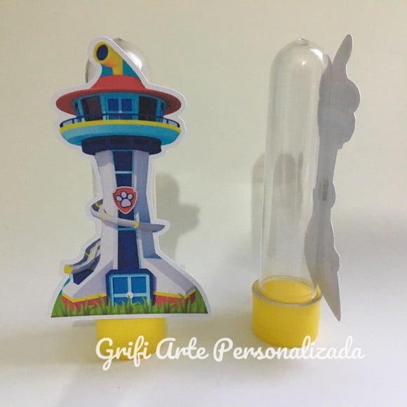 10 Apliques para Tubete - Torre Patrulha Canina