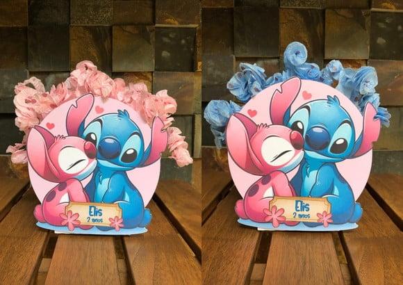 10 Centro de Mesa Angel e Stitch