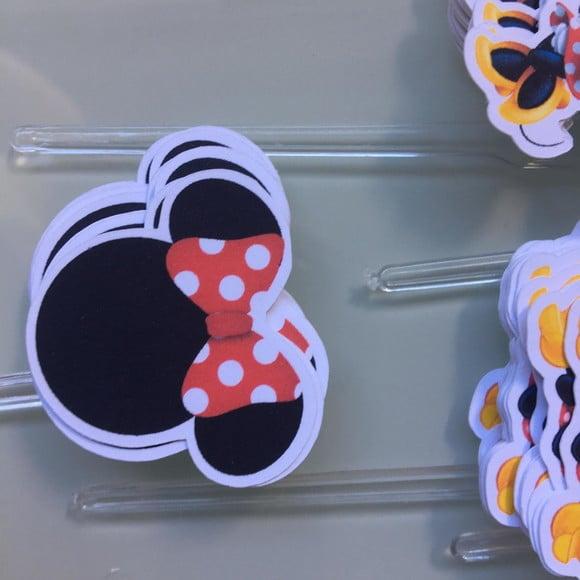 100 Unidades Aplique para Topper Minnie