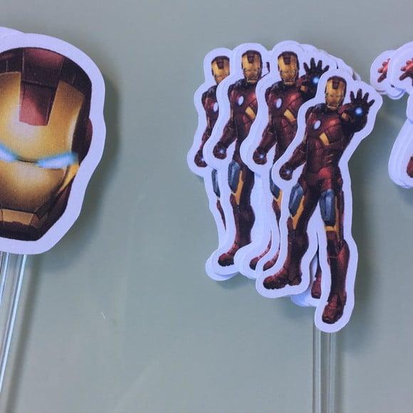 100 Unidades Apliques para Topper Vingadores - Super Heróis