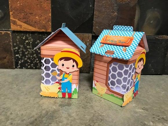 Caixas Personalizadas Fazendinha Menino