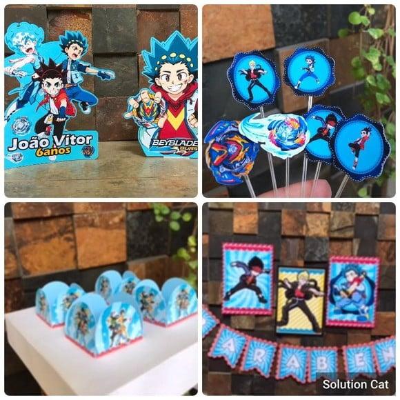Kit Festa Aniversario Beyblade Só Um Bolinho