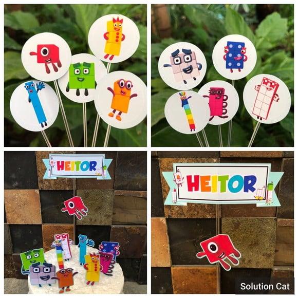 Kit Festa Numberblocks 45 Itens