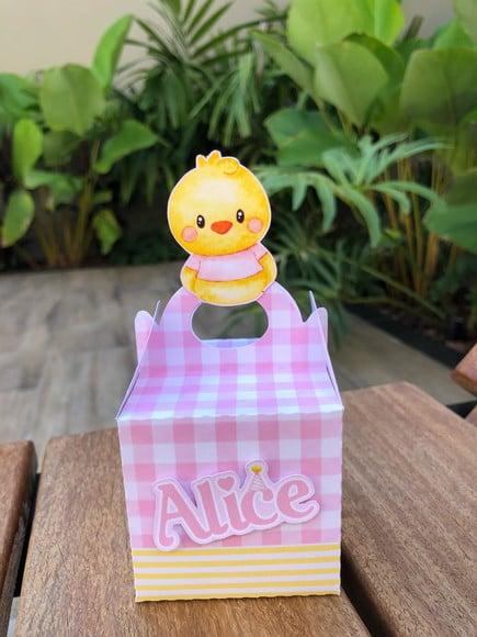 Personalizado Pintinho Amarelinho Menina Rosa