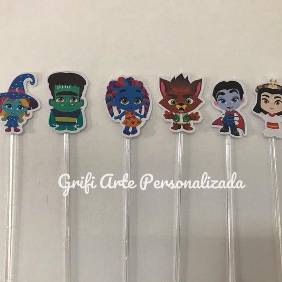 100 Unidades Apliques para Toppers Super Montras em Ação