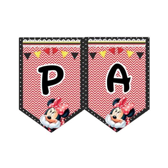 Topo Bolo e Bandeirinhas Minnie