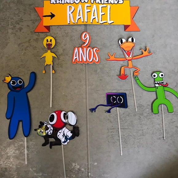 Topo de Bolo Rainbow Friends