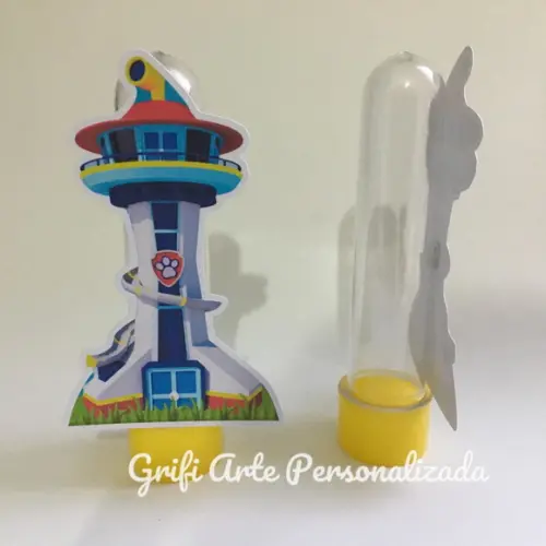 10 Apliques para Tubete - Torre Patrulha Canina