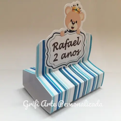 10 Caixas Porta Bis Urso Realeza