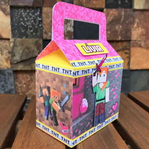 10 Caixas Surpresa Minecraft Menina