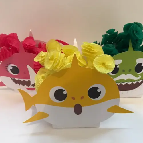 10 Unidades Centro de Mesa - Baby Shark