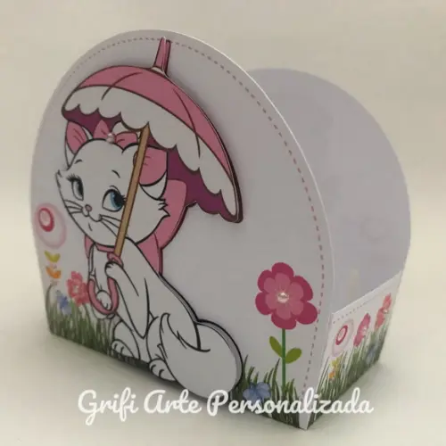 10 Unidades Centro de Mesa - Gatinha Marie
