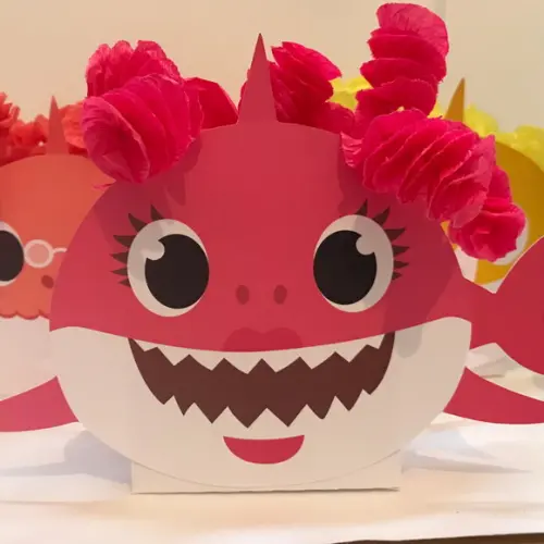 10 Unidades Centro de Mesa - Baby Shark