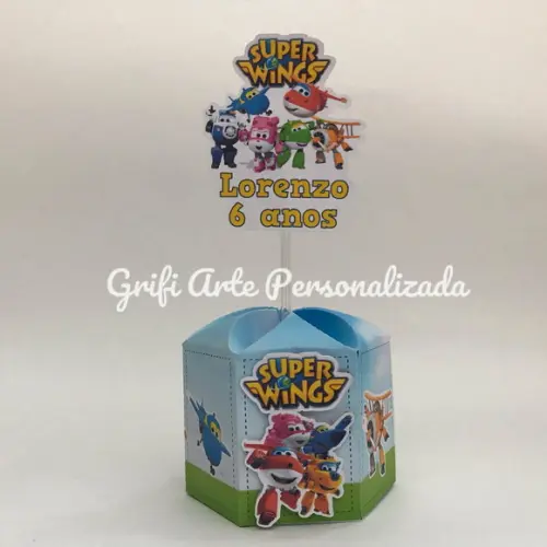 10 Unidades Centro de Mesa - Super Wings