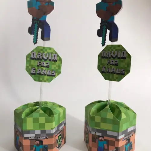10 Unidades Centro de Mesa Minecraft