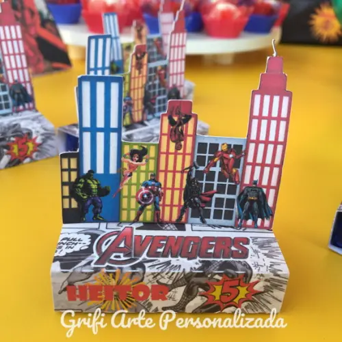 10 Unidades Porta Bis Vingadores, Super Heróis